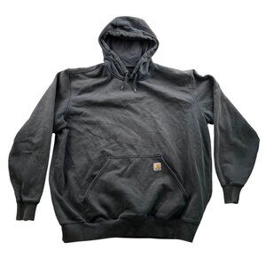 Ripped Carhartt Men's Hoodie Sweatshirt Size 2XLT Pullover Gray Original Fit Cla